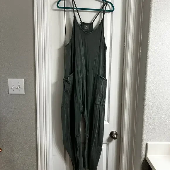 Free People Hot Shot Onesie | Green | Size M - Picture 2 of 6